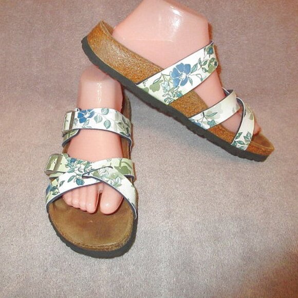 Birkenstock Papillio Mayari Birko-Flor Sandals Size 9 Floral Slip On Slide Boho - Picture 1 of 13